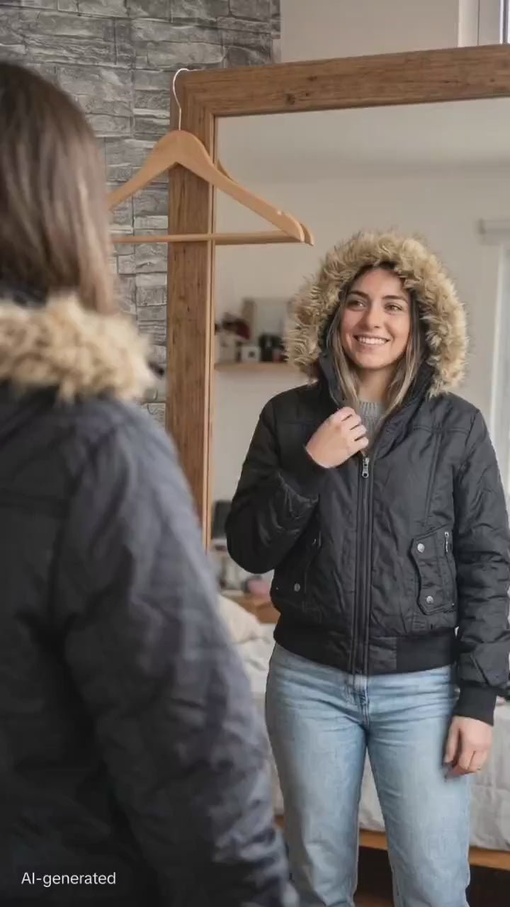 PARKA CON GORRO A LA CINTURA